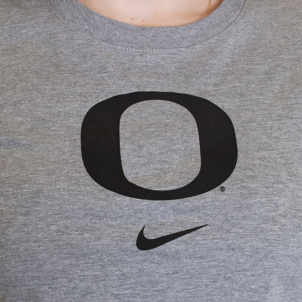 Classic Oregon O, Nike, Grey, Crew Neck, Cotton, Women, Football, 2022, T-Shirt, 589199